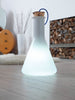 Labware white glass table floor lamp conical by Benjamin Hubert