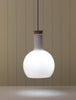 Labware glass round  pendant lamp by Benjamin Hubert