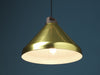 Handle H33 brass aluminium and wood pendant lamp