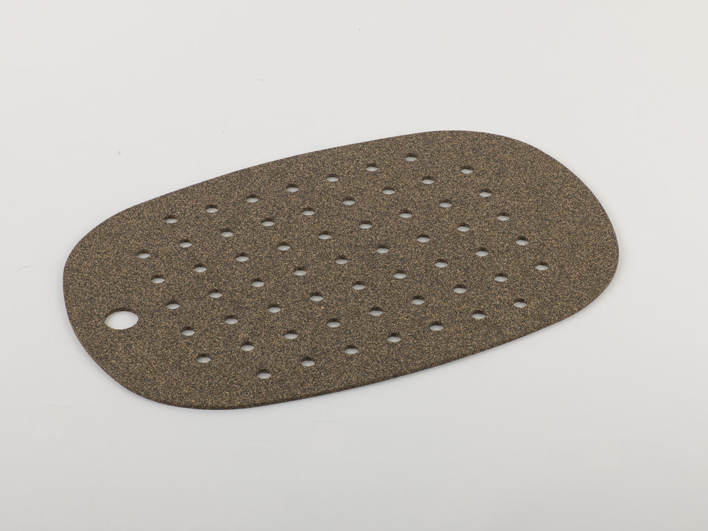 Dark cork and rubber bath mat