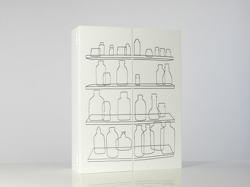 Inside out bathroom cabinet white aluminium