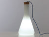 Labware opal white glass table floor lamp conical