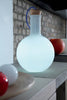 Labware round white glass table floor lamp 
