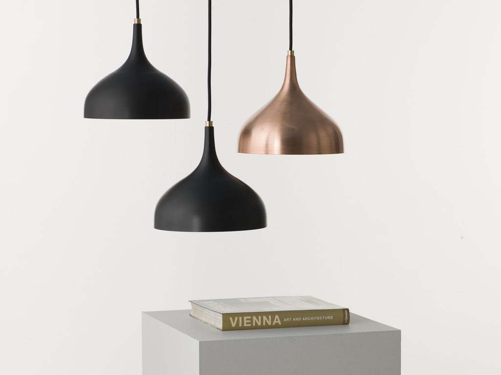 Vienna 21 raw copper and black pendant lamp by Artisans Austria